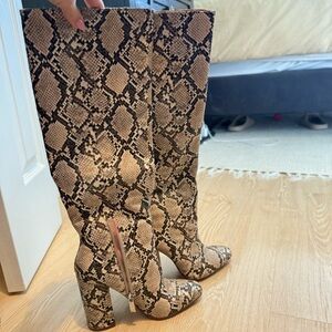 Snakeskin Patterned Boots
